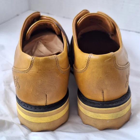 John Fluevog Kaya Oxford Loafers Yellow Size 7.5 - Picture 10 of 15